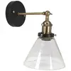 Image de PR Home Applique murale Lambda, laiton/clair, Ø 18 cm, verre
