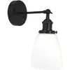 Image de PR Home Applique murale Kappa, noir/opale, verre, métal