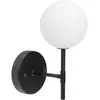 Image de PR Home Applique murale Sigma S, noir/opale, à 1 lampe 25 cm verre