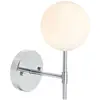 Image de PR Home Applique murale Sigma S, chrome/opale, à 1 lampe 25 cm verre