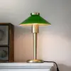 Image de PR Home Lampe de table August, couleur laiton/vert, 34 cm, métal