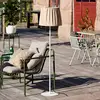 Image de PR Home Lampadaire d'extérieur Agnar, blanc/marron, 140 cm