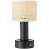 Image de PR Home Tiara Lampe à poser rechargeable, CCT, rotin/noir