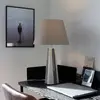 Image de PR Home Lampe de table Leya, marron/blanc, hauteur 54 cm métal/tissu