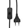 Image de PR Home Lampe de table Solo, noir/noir, hauteur 55 cm, tissu