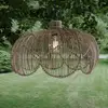 Image de PR Home Suspension d'extérieur Belle, rotin naturel, Ø 53 cm, fiche IP44
