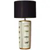 Image de PR Home Lampe de table Lucca, noire, hauteur 67 cm, toile de lin, céramique