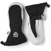 Image de Hestra Gants de Ski pour Femme Extra Chauds en Cuir Heli pour l'hiver par Temps Froid, Femme, 30611, Noir/Blanc cassé, 6 UK