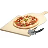 Image de AEG Lot de 3 pierres à pizza A9OZPS1 - Pierre naturelle - Planche en bois avec poignée - Outil de coupe