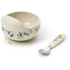 Image de Elodie Details Bol Bébé en Silicone avec Ventouse et Cuillère   Sans BPA, dès 6 mois, compatible micro-ondes et lave-vaisselle, bol antidérapant pour diversification alimentaire, Fairytale Forest