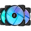 Image de Aspect 14 RGB PWM Black Frame 3 Fan Pack ventilateurs de boîtier
