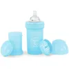 Image de Anti-Colic Baby Bottle with Milk Powder Container and Mixer - 180ml | Slow Flow Silicone Breast-Like Nipple | BPA- Free Baby Milk Bottle | Suitable for Newborn Babies (0+) | Blue