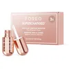 Image de FOREO SUPERCHARGED Eye & Lip Contour Booster ; Gel conducteur ; Sérum à la niacinamide ; Anti;âge ; Repulpant lèvres et contour des yeux antipoches ; Format voyage ; 3 capsules x 3,5 ml