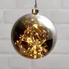 Image de STAR TRADING Sphère déco LED Glow en verre, Ø 15 cm gris fumée