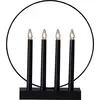 Image de Chandelier de fenêtre « Gloss », 4 LED blanc chaud, matériau : bois, couleur : noir, env. 32 x 35 cm