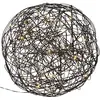Image de Star Boule « Trassel », noire, tressage en aluminium, 100 LED blanc chaud, env. 37,5 x 37,5 cm, extérieur
