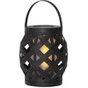Image de Lanterne de jardin FLAME M noir Effet de feu et minuterie