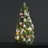 Image de STAR TRADING Cône de sapin LED Noël avec déco argentée/rose