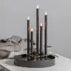 Image de STAR TRADING Chandelier Deco à neuf lampes, gris brume