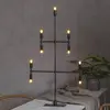 Image de STAR TRADING Chandelier Twice, noir à 9 lampes, 91 cm