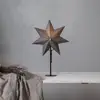 Image de STAR TRADING Étoile sur pied Mixa métal/papier noire/gris foncé