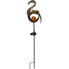 Image de Barre solaire LED "Melilla" oiseau/boule de verre, noir