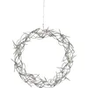 Image de Star Trading Curly LED Wreath Window Light Christmas White Warm Made of Wire and Plastic en argent transparent avec câble Diameter 30 cm