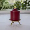 Image de STAR TRADING Bougie LED Flamme, hauteur 12 cm, rouge Cire véritable Fonctionnement sur piles