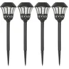 Image de Lot de 4 lampes solaires LED « Lace » - Noir