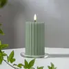 Image de STAR TRADING Bougie LED Ruban LED vert 15 cm cire véritable Fonctionnement sur piles