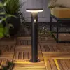 Image de STAR TRADING Luminaire pour socle LED solaire Valletta capteur noir métal 50 cm