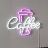 Image de STAR TRADING Applique murale LED Coffee, rose/blanc, plexiglas, 40 x 30 cm USB