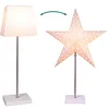 Image de 'Best Season Floor Lamp Star on BaseLampadaire étoile avec pied "COMBI PACK Lot de 2 Beige 52,5 x 20 cm