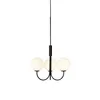 Image de Herstal Ballon Couronne, noir, 3xG9, convient à votre salon ou chambre à coucher, diamètre 45cm et hauteur 66cm (sans sources lumineuses)