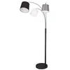Image de Lampadaire Foggy à 3 ampoules - Hauteur : 175 cm - Noir sable - Intensité variable - E14