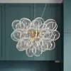 Image de By Rydéns Grande suspension, laiton/clair, Ø 50 cm, verre