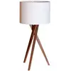 Image de By Rydéns Lampe à poser Vega de By Rydens, noyer/blanc, 55 cm, bois, textile