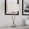 Image de By Rydéns Omega lampe de table chrome/blanc hauteur 52cm