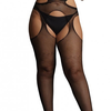 Image de Le Désir Collants Résille Grande taille STRAPPY Noirs