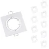 Image de Support Spot Encastrable GU10 LED Orientable Carré BLANC (Pack de 10) - SILAMP