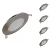 Image de Spot LED Extra Plat Rond ALU 6W (Pack de 5) - Blanc Froid 6000K - 8000K - SILAMP