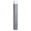 Image de Borne Extérieure Grise Foncée 80cm pour Ampoule E27 - SILAMP