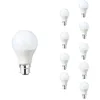 Image de SILAMP Ampoule LED B22 9W 220V A60 180° (Pack de 10) - Blanc Chaud 2300K - 3500K