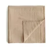 Image de mushie Couverture D'emmaillotage en Mousseline pour Bébé | Naissance 0-3 Mois | Coton Organique | Gigoteuse pour Bébé | Prélavée | Couverture de Réception | Fabriquée au Danemark | Pale Taupe