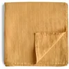 Image de mushie Couverture D'emmaillotage en Mousseline pour Bébé | Naissance 0-3 Mois | Coton Organique | Gigoteuse pour Bébé | Prélavée | Couverture de Réception | Fabriquée au Danemark | Fall Yellow
