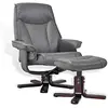Image de Fauteuil de Relaxation Classique - NAUTÈS - Cuir Anthracite