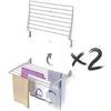 Image de foxydry Fold, Étendoir Mural, Séchoir à Linge Mural en Aluminium et Acier, autoportant et Suspendu (2X, 80 cm)