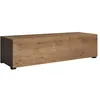 Image de MB Muebles Bonitos, Meuble TV avec Pieds Aitana M1 pour Salon Moderne, Meuble Modulaire, Porte en PVC Mat, Structure en Mélamine Mate, Couleur Chêne, 120x32x40 cm