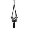 Image de Bazar Bizar - Porte plante en macramé noir - D.25xL.100 cm OS