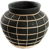 Image de Bazar Bizar - Vase Belly noir/naturel - D.33xH.27 cm OS